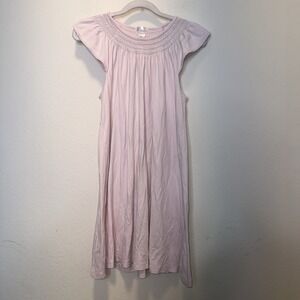 Lake Pima Cotton Light Pink Kids Girls‎ Size XXS Nightgown Dress Smocked Neck
